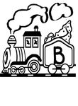 coloriage Alphabet Trains