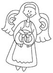 coloriage enfant Anges