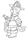coloriage enfant Pompiers