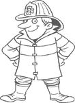 coloriage enfant Pompiers