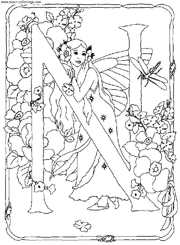 coloriage Alphabet Fees