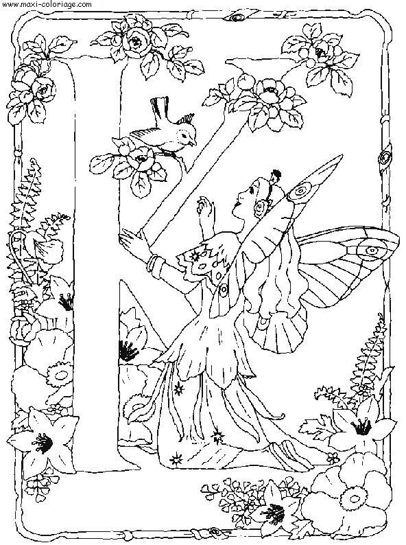 coloriage Alphabet Fees