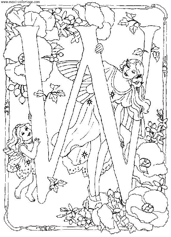 coloriage Alphabet Fees