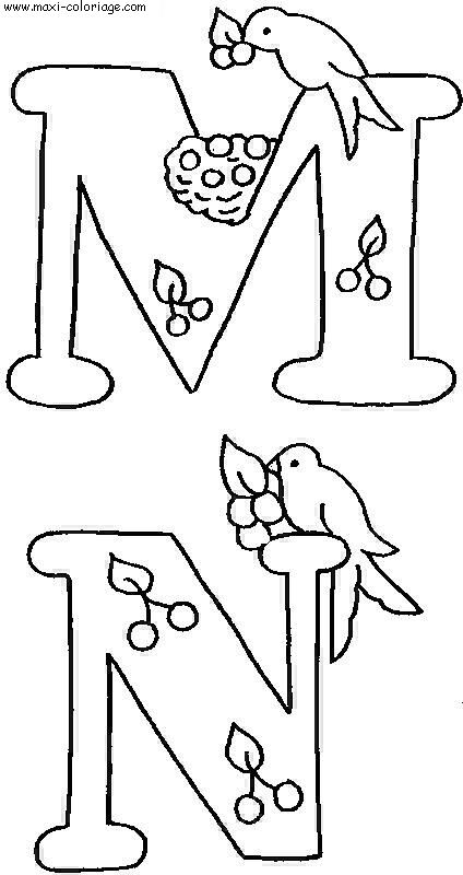 coloriage Alphabet Oiseaux