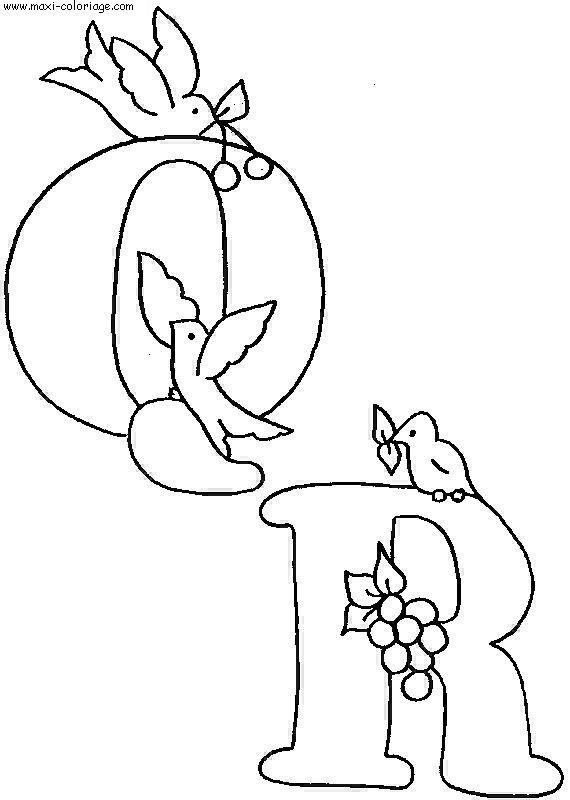 coloriage Alphabet Oiseaux