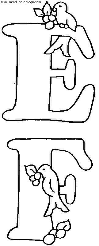 coloriage Alphabet Oiseaux