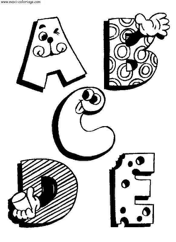coloriage Alphabet Rigolos