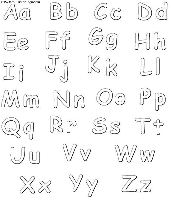 coloriage Alphabet Simple
