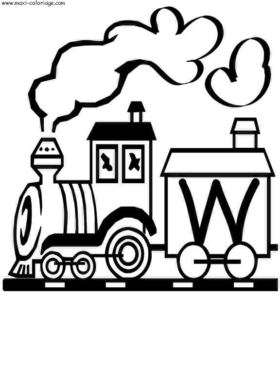 coloriage Alphabet Trains
