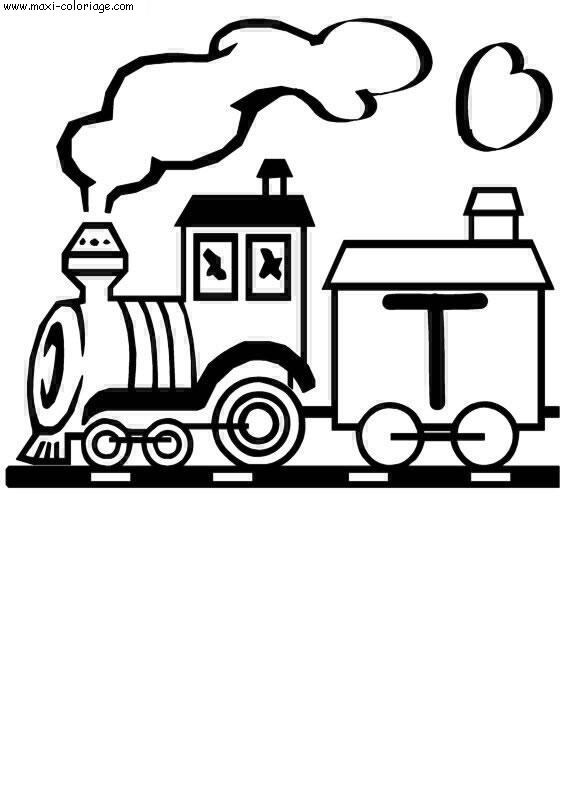 coloriage Alphabet Trains