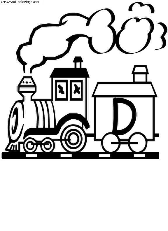 coloriage Alphabet Trains