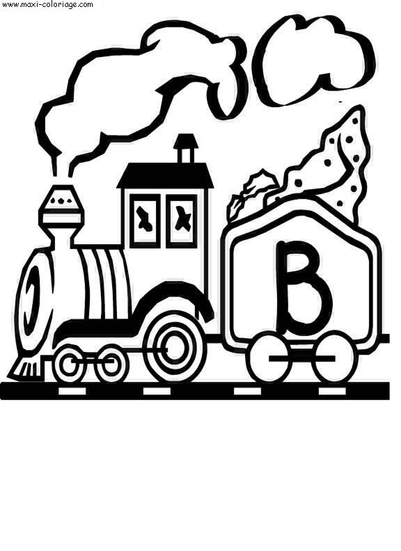coloriage Alphabet Trains