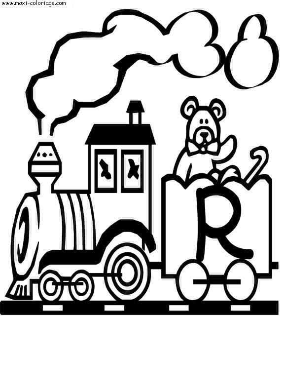 coloriage Alphabet Trains