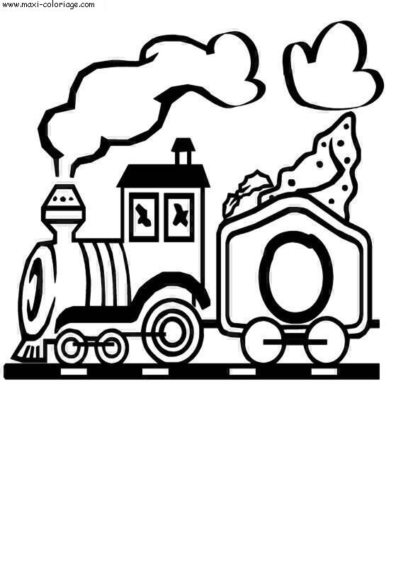 coloriage Alphabet Trains