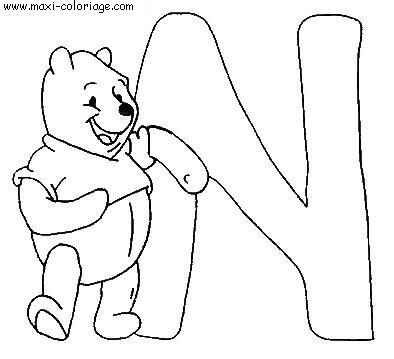 coloriage Alphabet Winnie L Ourson
