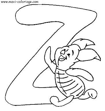 coloriage Alphabet Winnie L Ourson