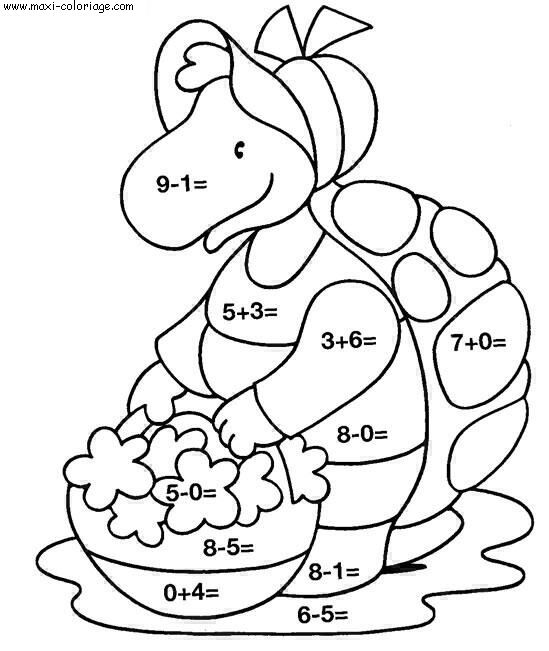 coloriage Calculs