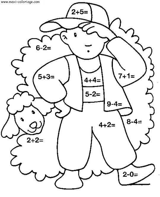 coloriage Calculs