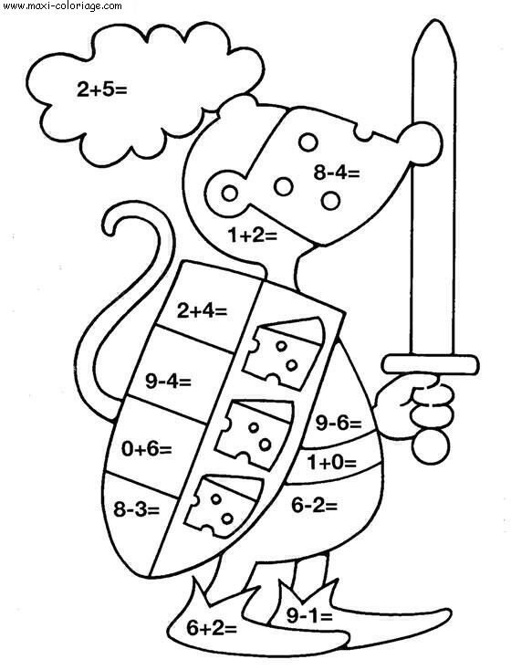 coloriage Calculs