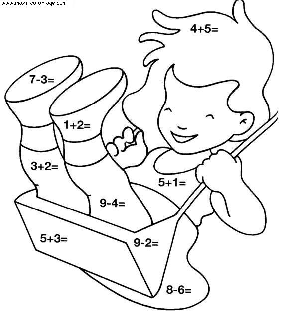 coloriage Calculs