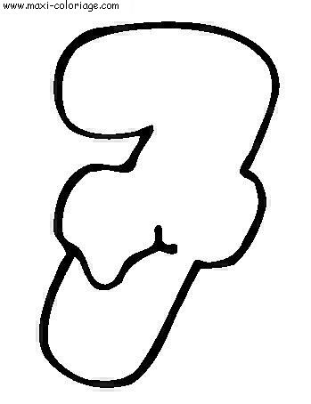 coloriage Chiffres Bouche