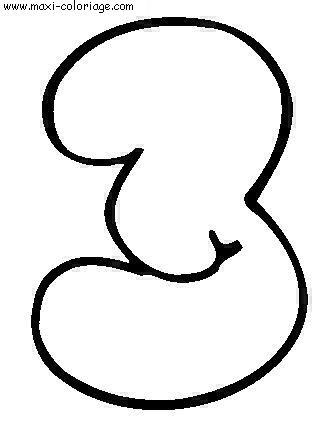 coloriage Chiffres Bouche