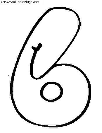 coloriage Chiffres Bouche