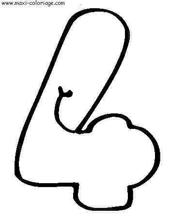 coloriage Chiffres Bouche
