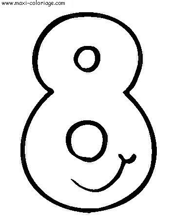 coloriage Chiffres Bouche