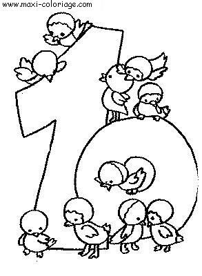 coloriage Chiffres Rigolo