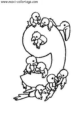 coloriage Chiffres Rigolo