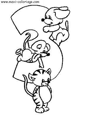 coloriage Chiffres Rigolo