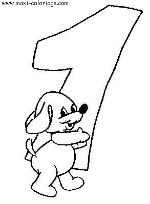 coloriage Chiffres Rigolo