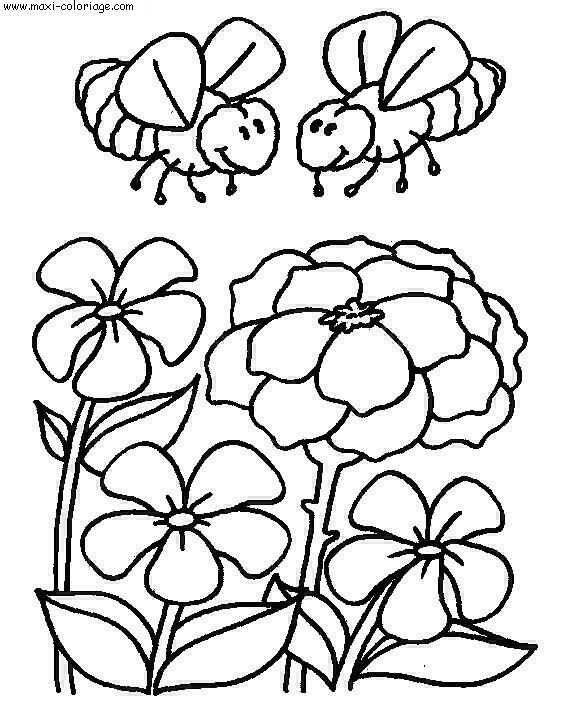 coloriage Abeilles