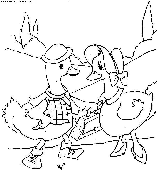 coloriage Canards