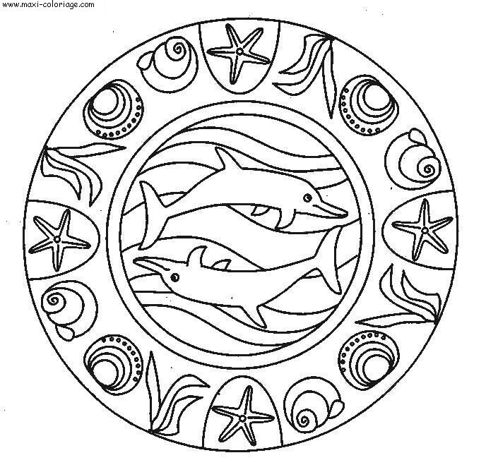 coloriage Dauphins