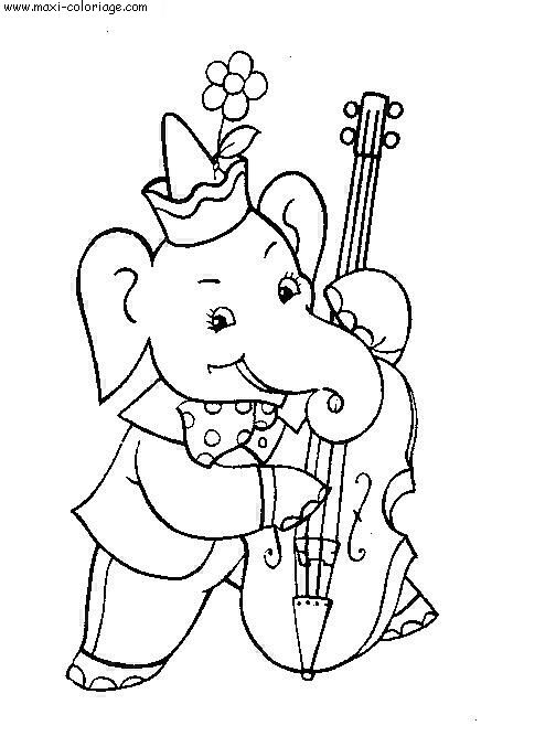 coloriage Elephants