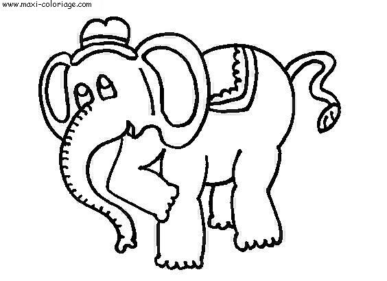 coloriage Elephants
