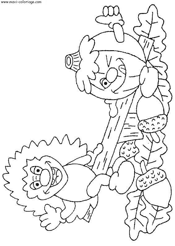 coloriage Herissons