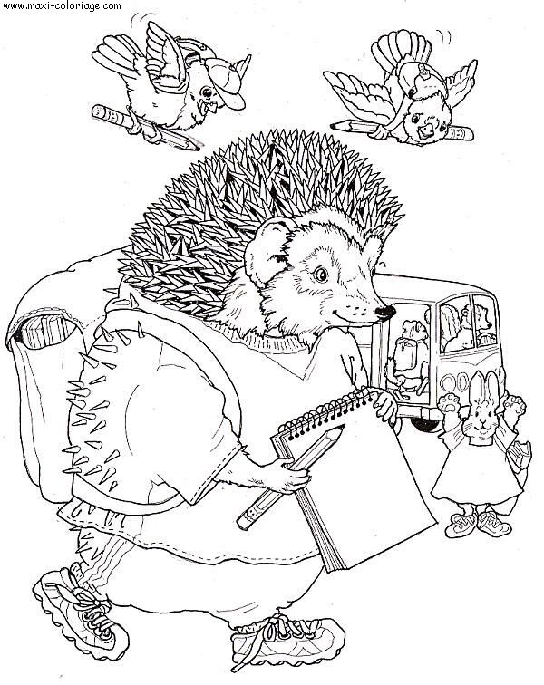 coloriage Herissons