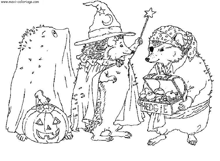 coloriage Herissons