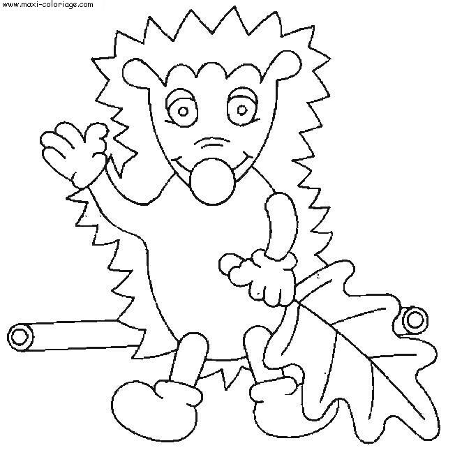 coloriage Herissons