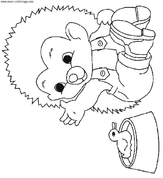 coloriage Herissons