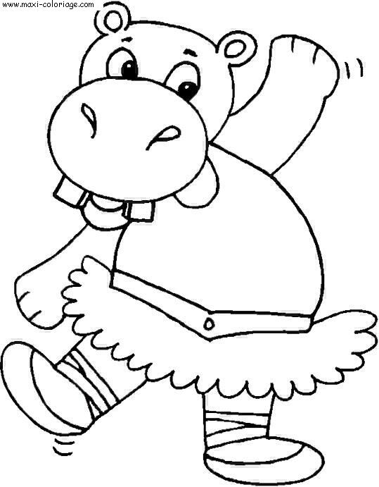 coloriage Hippopotames