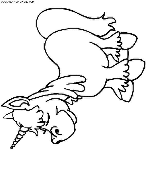 coloriage Licornes