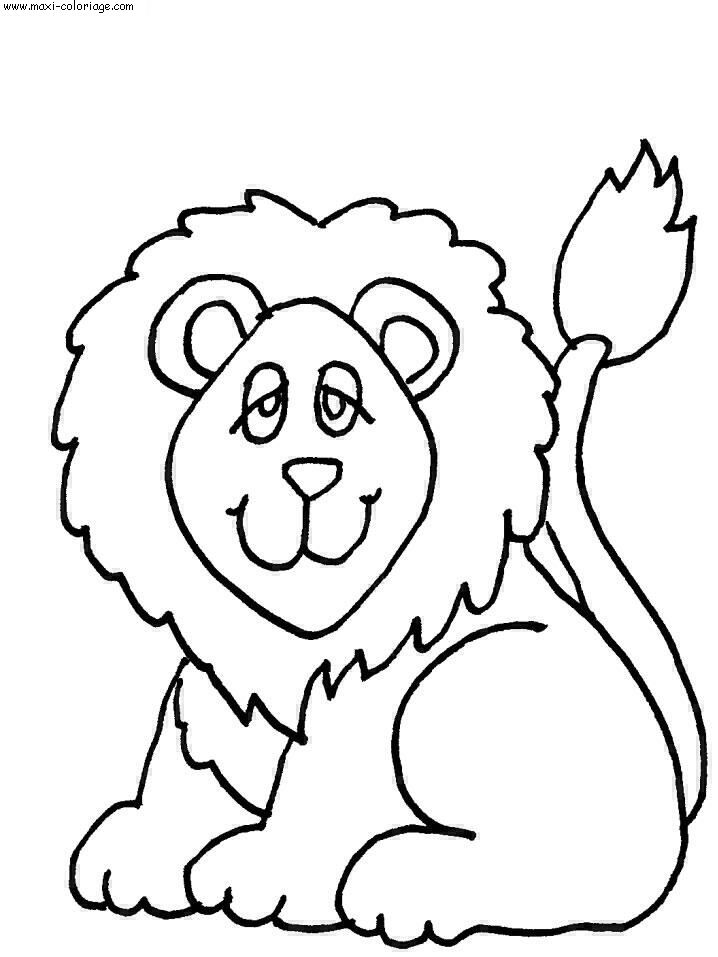 coloriage Lions