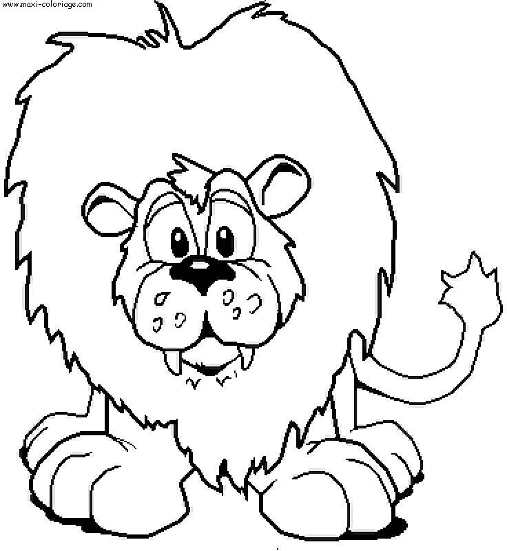 coloriage Lions