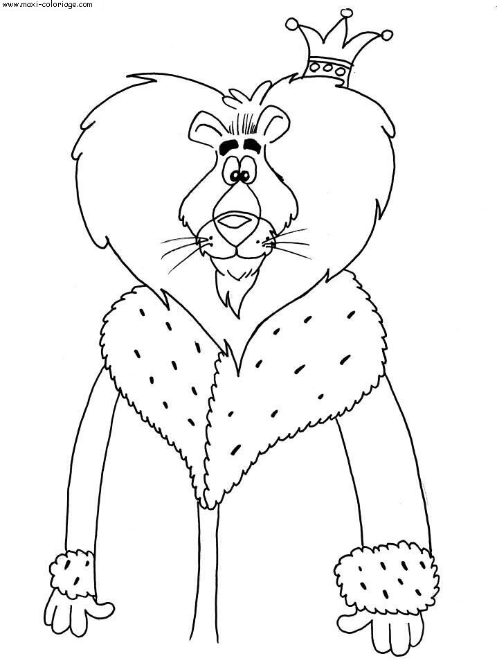 coloriage Lions