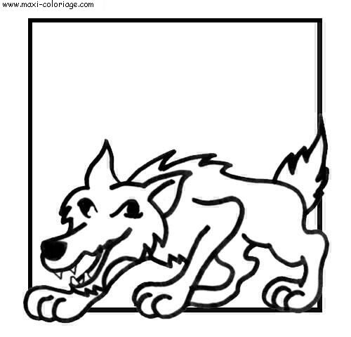 coloriage Loups