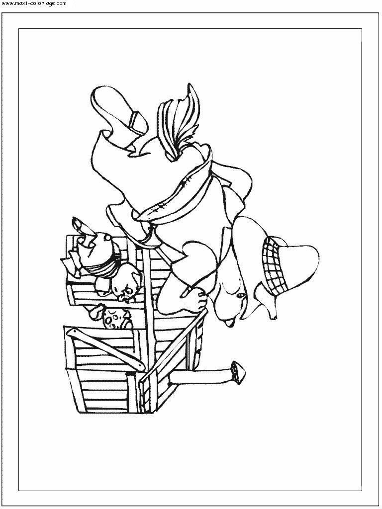 coloriage Loups
